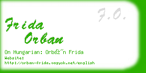 frida orban business card